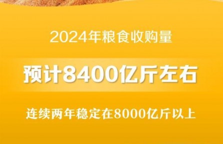 2024年糧食收購(gòu)量預(yù)計(jì)8400億斤左右